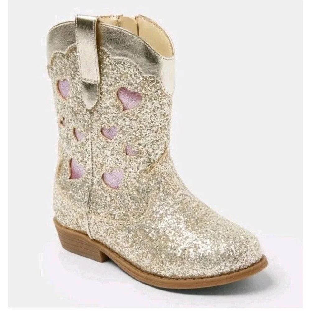 Cat & Jack Toddler Dallas Glitter Western Boots